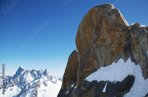 French alps panorama from Aiguille du midi station photo