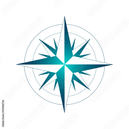 wind rose, vector illustration.
