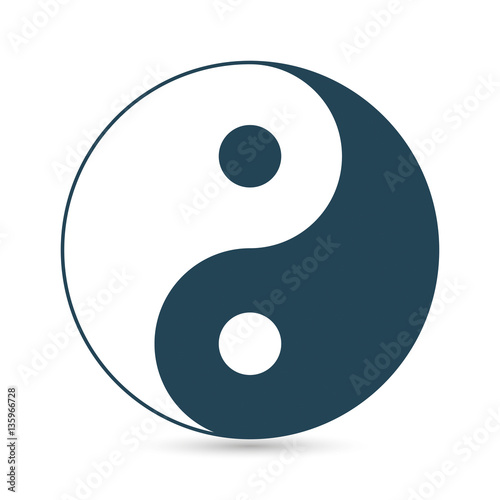 Icon Yin-Yang, vector.