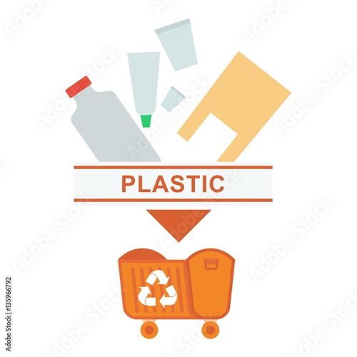 sorted garbage plastic