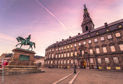 December 02, 2016: Facade of Christianborg palace in Copenhagen, photo