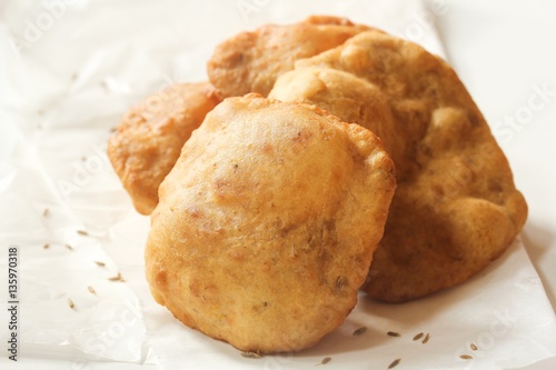 Mangalore Bun / Sweet Banana Poori, selective focus photo