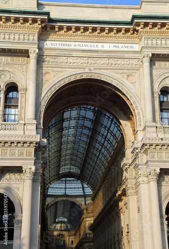 Entrance to the arcade dedicated to the King of Italy Vittorio E