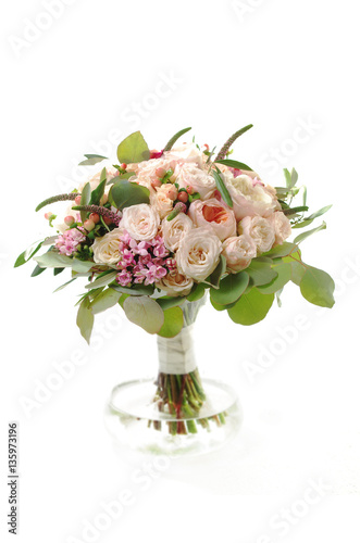 Bilde på lerret Bridel bouquet with roses