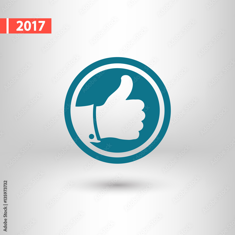 LIKE icon , vector illustration. Flat design style LIKE icon , vector illustration. Flat design style
