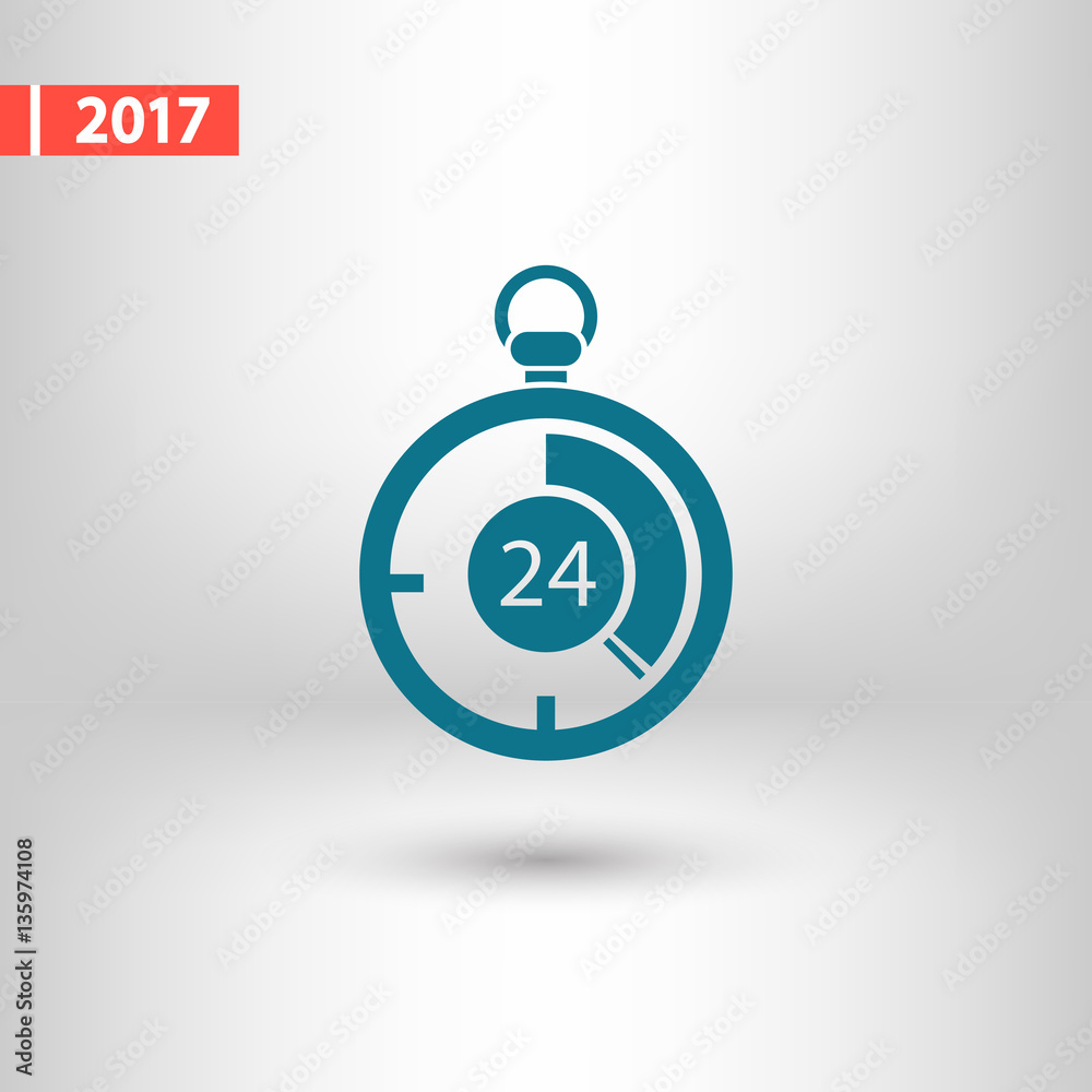 stopwatch icon, vector illustration. Flat design style stopwatch icon, vector illustration. Flat design style
