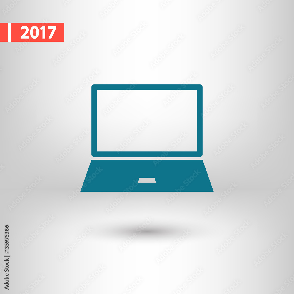 laptop icon, vector illustration. Flat design style laptop icon, vector illustration. Flat design style