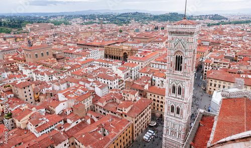 Giotto’s Campanile from top of Florence Duomo 