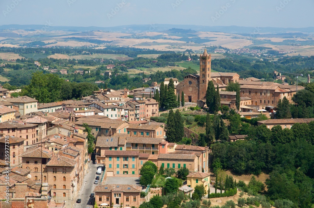 Historic city Siena in the Tuscany, Italy