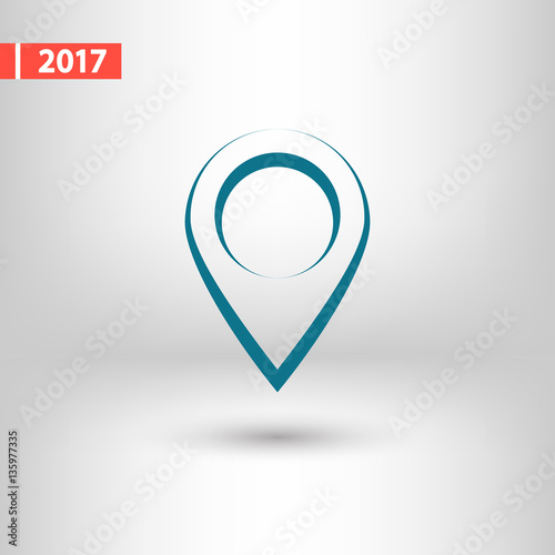 Map pointer flat icon, vector illustration. Flat design style Free Download Map pointer flat icon, vector illustration. Flat design style - GFXLoad