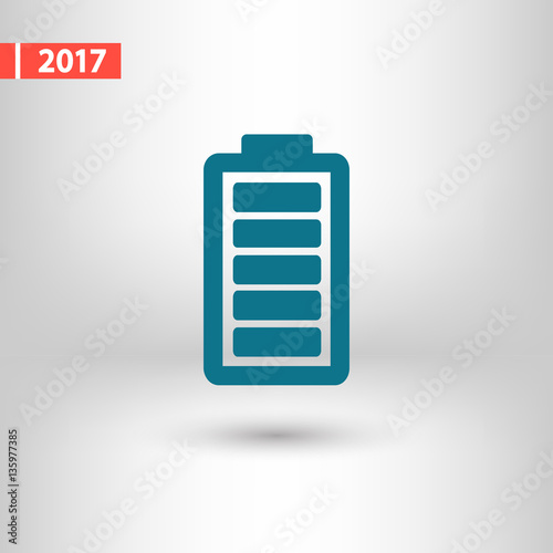 Battery load  icon, vector illustration. Flat design style