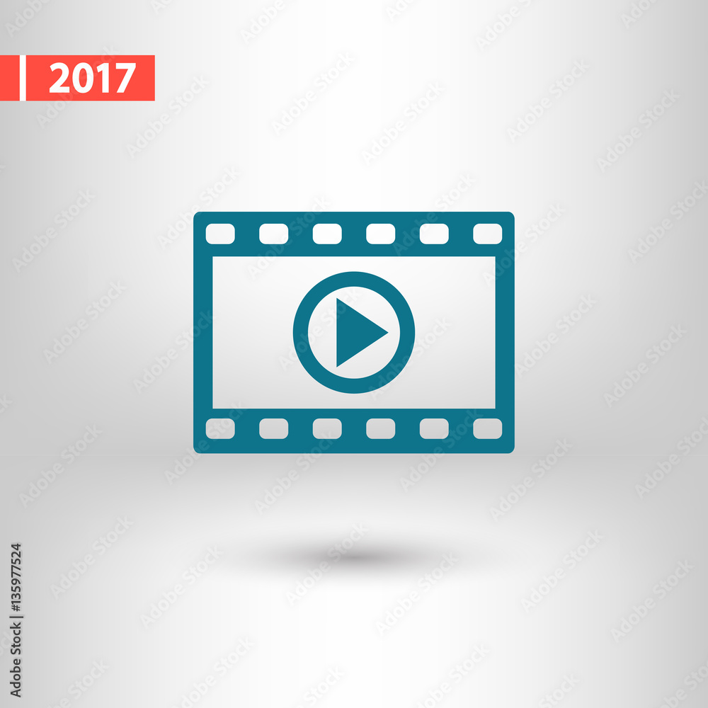 video icon, vector illustration. Flat design style video icon, vector illustration. Flat design style