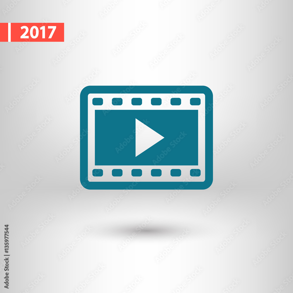 video icon, vector illustration. Flat design style video icon, vector illustration. Flat design style