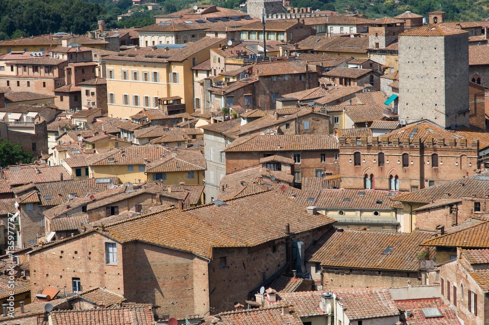 Historic city Siena in the Tuscany, Italy