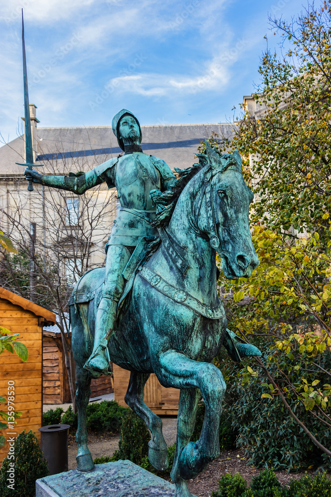 Statue of Joan of Arc (by Paul Dubois, 1889), Reims, France.