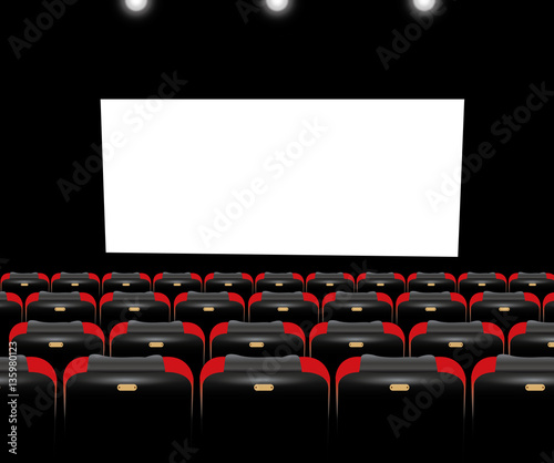 Movie cinema premiere poster design. Vector template banner