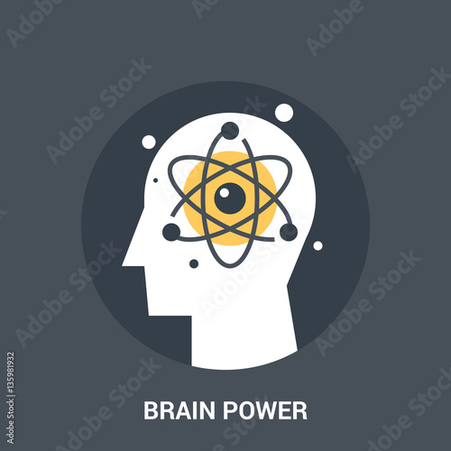 brain power icon concept