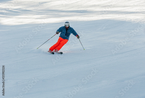 Skier in action