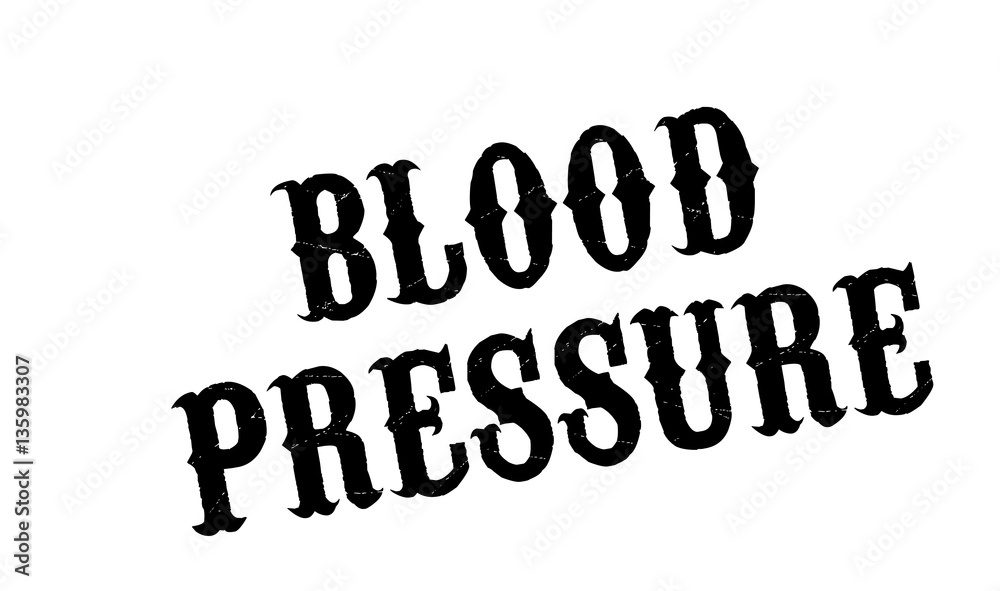 Blood Pressure rubber stamp. Grunge design with dust scratches. Effects can be easily removed for a clean, crisp look. Color is easily changed.