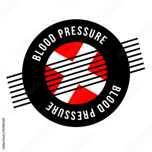 Blood Pressure rubber stamp. Grunge design with dust scratches. Effects can be easily removed for a clean, crisp look. Color is easily changed.