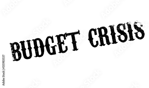 Budget Crisis rubber stamp. Grunge design with dust scratches. Effects can be easily removed for a clean, crisp look. Color is easily changed.