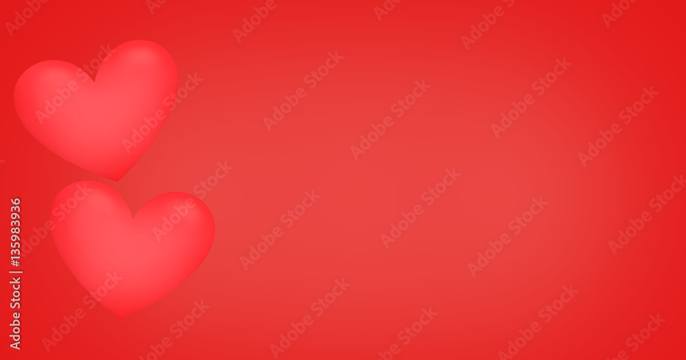 hearts red background