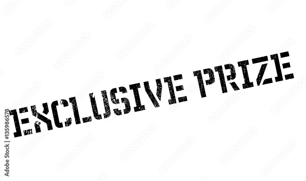 Exclusive Prize rubber stamp. Grunge design with dust scratches. Effects can be easily removed for a clean, crisp look. Color is easily changed. Exclusive Prize rubber stamp. Grunge design with dust scratches. Effects can be easily removed for a clean, crisp look. Color is easily changed.