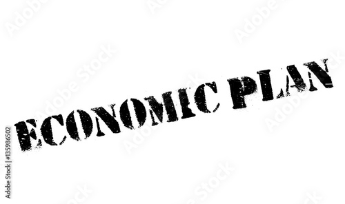 Economic Plan rubber stamp. Grunge design with dust scratches. Effects can be easily removed for a clean, crisp look. Color is easily changed.