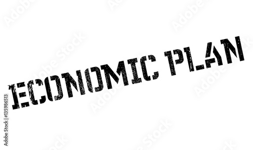 Economic Plan rubber stamp. Grunge design with dust scratches. Effects can be easily removed for a clean, crisp look. Color is easily changed.