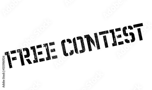 Free Contest rubber stamp. Grunge design with dust scratches. Effects can be easily removed for a clean, crisp look. Color is easily changed.