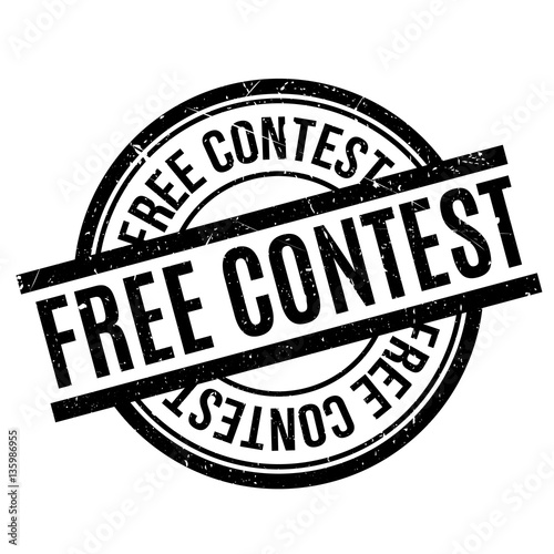 Free Contest rubber stamp. Grunge design with dust scratches. Effects can be easily removed for a clean, crisp look. Color is easily changed.