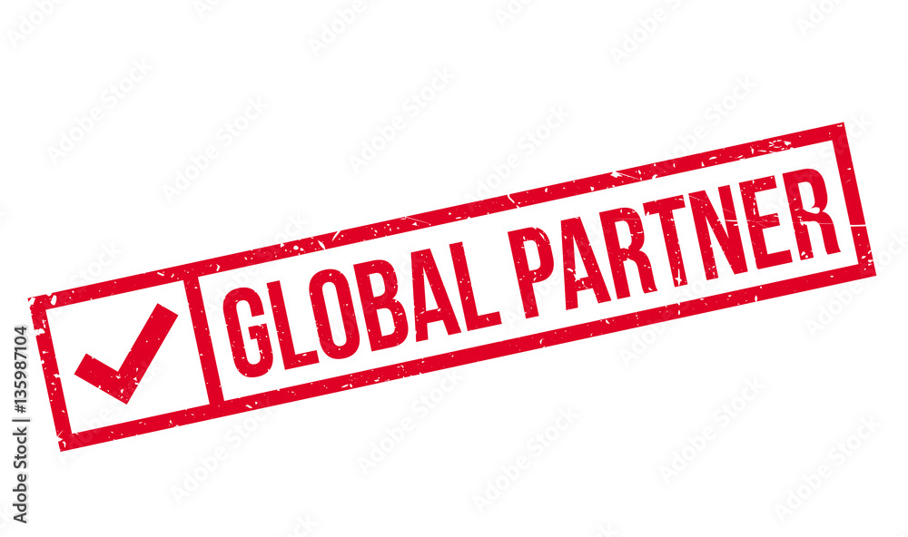Global Partner rubber stamp. Grunge design with dust scratches. Effects can be easily removed for a clean, crisp look. Color is easily changed. Global Partner rubber stamp. Grunge design with dust scratches. Effects can be easily removed for a clean, crisp look. Color is easily changed.