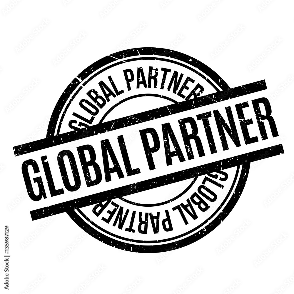 Global Partner rubber stamp. Grunge design with dust scratches. Effects can be easily removed for a clean, crisp look. Color is easily changed. Global Partner rubber stamp. Grunge design with dust scratches. Effects can be easily removed for a clean, crisp look. Color is easily changed.