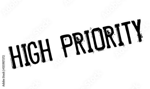 High Priority rubber stamp. Grunge design with dust scratches. Effects can be easily removed for a clean, crisp look. Color is easily changed.