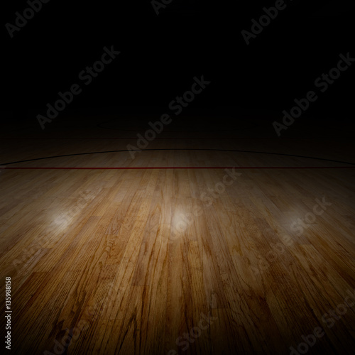 Basketball Arena With Special Lighting and Copy Space