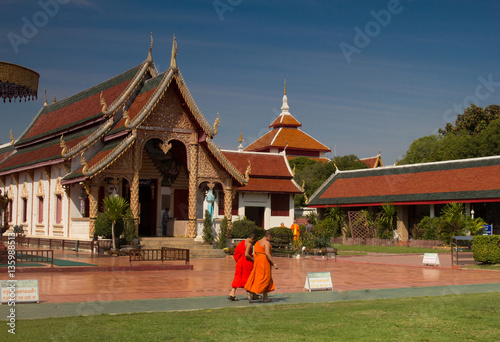 Schilderij op canvas Haripunchai Temple, Lampoon, Thailand.