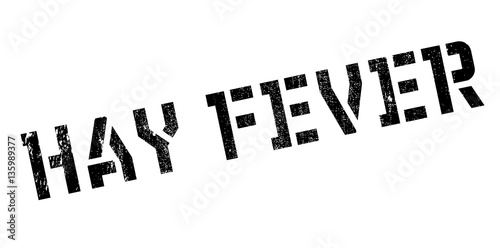 Hay Fever rubber stamp. Grunge design with dust scratches. Effects can be easily removed for a clean, crisp look. Color is easily changed.