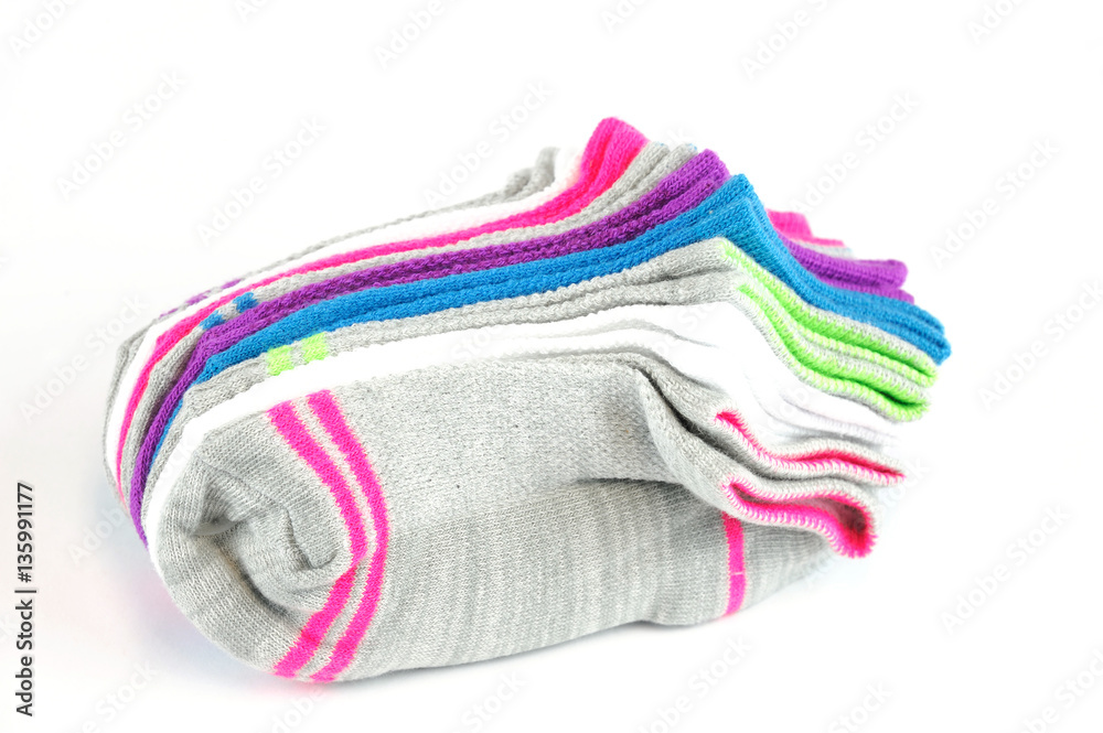 cute kids socks isolated on white background cute kids socks isolated on white background