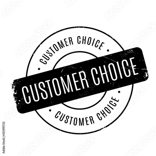 Customer Choice rubber stamp. Grunge design with dust scratches. Effects can be easily removed for a clean, crisp look. Color is easily changed.