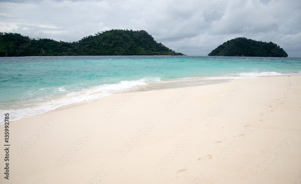 Beautiful beach with sky and tropical sea in Thailand Beautiful beach with sky and tropical sea in Thailand