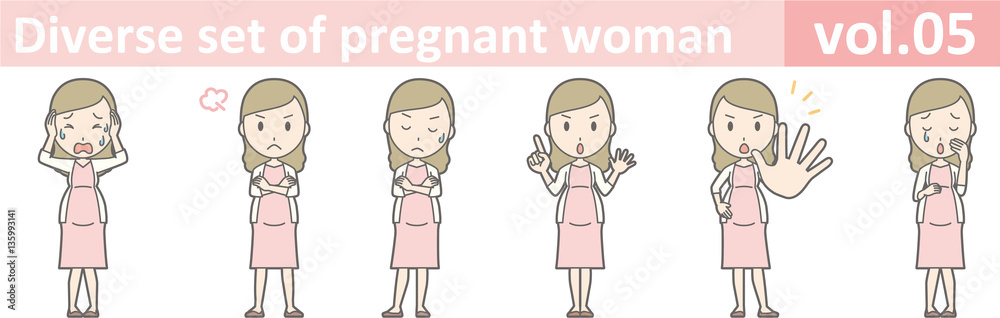 Diverse set of pregnant woman, EPS10 vol.05 Diverse set of pregnant woman, EPS10 vol.05