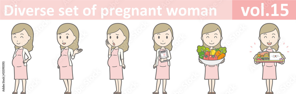 Diverse set of pregnant woman, EPS10 vol.15 Diverse set of pregnant woman, EPS10 vol.15
