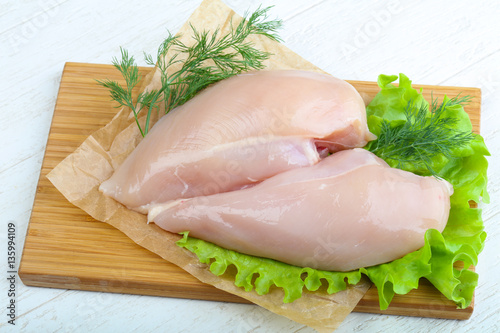 Raw chicken breast