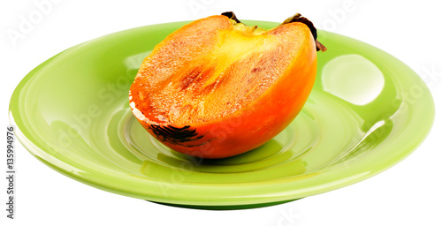 Persimmon on plate