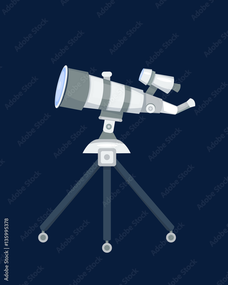 Telescope for astronomy science space discovery instrument vector illustration. Telescope for astronomy science space discovery instrument vector illustration.