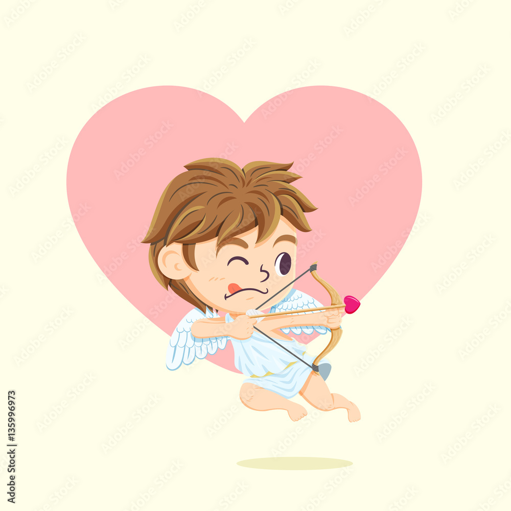 Cute Cupid Character for valentine's day Cute Cupid Character for valentine's day