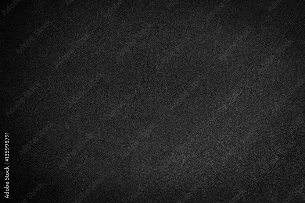 Fototapeta premium Black leather texture background.