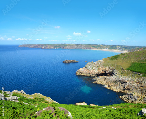 Atlantic Ocean coast at Pointe du Van - Brittany, Northern France