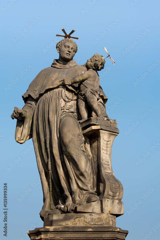 sculpture on the Charles Bridge, Prague, Czech Republic