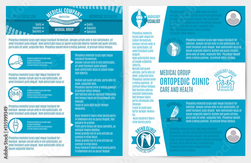 Orthopedic, radiology medicine brochure template
